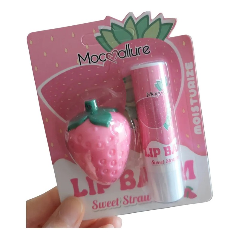 Balsamo Labio Fresa Kawai Mayoreo 5 Set Hidratacion Profunda