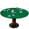 SUNSURE Round Felt Game Table Cover 36"-48" Green Elastic Edge
