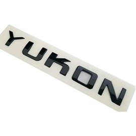 Aimoll 1x Yukon Nameplate Emblem Letter Badge 3D Replacement for GMC Yukon Sierra (Black)
