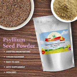 Best Botanicals Organic Psyllium Seed Powder 4 oz.