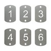 StayMax Rectangular Hollowed Stainless Steel Number Tags Key Tags with