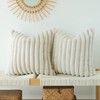 JOJUSIS Pack of 2 Faux Fur Plush Solid Decorative Throw