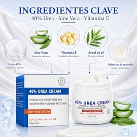 40%Crema Hidratante Urea,150g Crema para el Cuidado de Los Pies,Contiene pasta Reparadora Hidratante con Vitamina e Bueno para Restaura la Barrera Nat