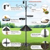 Upgraded Heavy Duty Bird Feeder Pole, 92 Inch Squirrel Proof