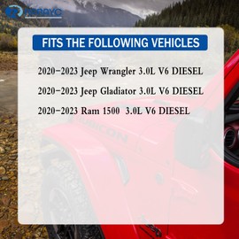 Ecodiesel Engine Oil Filter Set Replacement for | 2020 2021 2022 2023 Ram 1500 DT, Wrangler JL | 2021 Gladiator | Replaces# 68507598AA 68498720AA 68436631AA