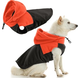 Gooby Fleece Vest Hoodie Two Tone - Black, X-Small - Soft Fleece Vest Hoodie with Durable and Convenient Metal Leash Ring - Stylish Two Tone Dog Hoodie - Dog Clothes for Small Dog and Medium Dog