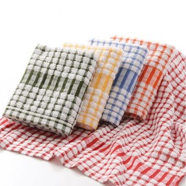 ALOUD CREATIONS 3pc Premium Kitchen Towel | Dish Towels| Tea Towel | For Cleaning & Quick Drying of Plates & Glasses | Terry Kitchen Towels | 100% Cotton | Multicolour | Large Size 45 X 70 cm | Pack of 3