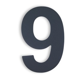 KTC-HOME - Premium House Number Anthracite Including Mounting Material - Powder Coated - Arial - Height 20 cm - RAL 7016 - Rustproof & Weatherproof House Number Plate - House Number 9 -