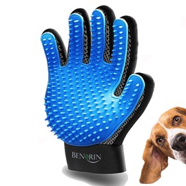 BENGRIN Pet Grooming Glove for Dogs & Cats – Gentle Deshedding Brush, Hair Remover Mitt, Enhanced Five-Finger Design, Easy to Clean, Massaging Glove for Long & Short Fur, Perfect for Pets