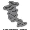 'Bats' Rubber Stamp - Unmounted Design for Crafting & Scrapbooking,