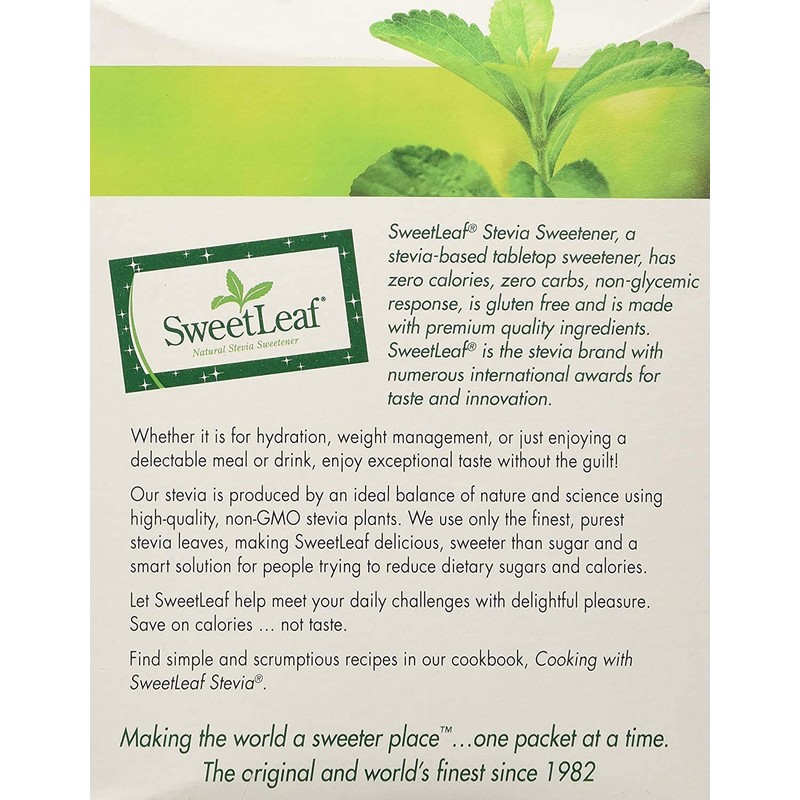 SweetLeaf Stevia Sweetener 70 packets 2.5oz (Pack of 3)