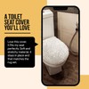 Toilet Lid Cover - Black, Plush Microfiber Oval Toilet Seat