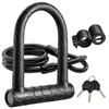 Bike U Lock,20mm Heavy Duty Combination Bicycle D Lock Shackle
