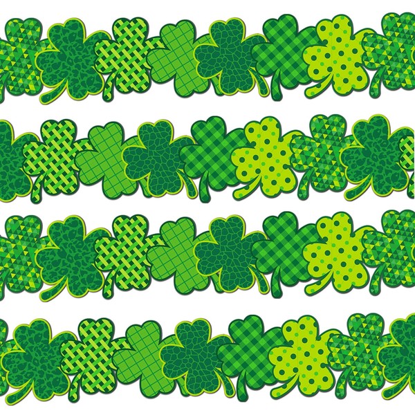 Cieovo 67.9 Ft St. Patricks Day Shamrock Bulletin Borders, Buffalo