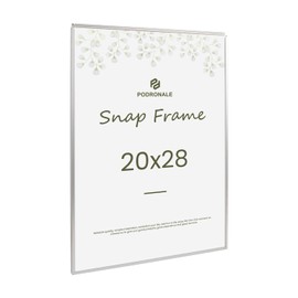 20x28 Poster Frames 1PCS, Plexiglass, Silver Aluminum Snap Frame, Front-loading Frame
