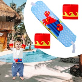 Kids Swim Belt | Swimming Kids Waist Belt with Arm Float | Adjustable Water Activities Safety Exerciser for Lake Sea River Pool Beach Vacation Boys Girls