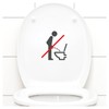 Toilet Sticker Sit Down to Pee Sign120 Pictogram,