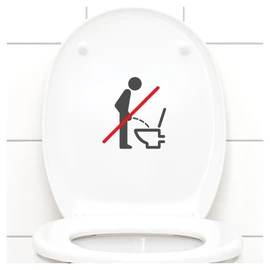 Toilet Sticker Sit Down to Pee Sign120 Pictogram,