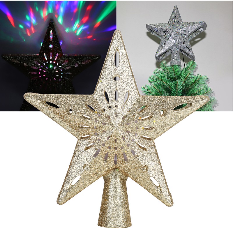 LED Snowflake Projector Lamp Light Snowflake Rotating Christmas Decoration GoldenUS