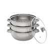 3 Tier Stainless Steel Steamer Pot Set, 11in Multipurpose Cookware