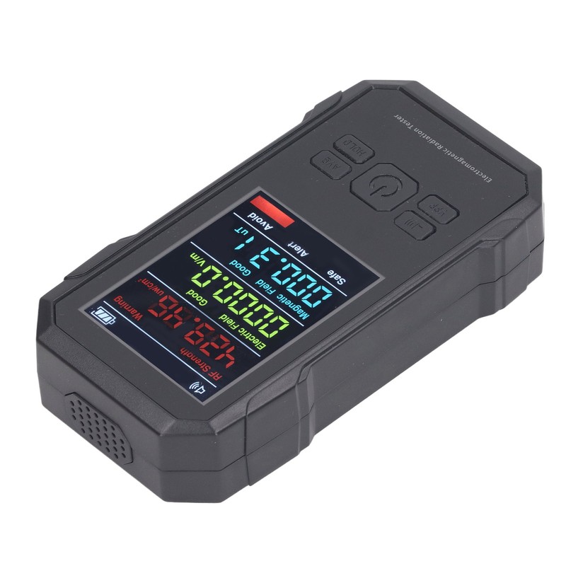 Radiation Detector Black Digital EMF Meter LED Display Handheld RF