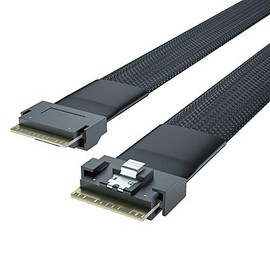 10Gtek 24G Internal SlimSAS SFF-8654 to SFF-8654 8i Cable, PCIe4.0, 85-ohm, 0.5-m(1.64ft)
