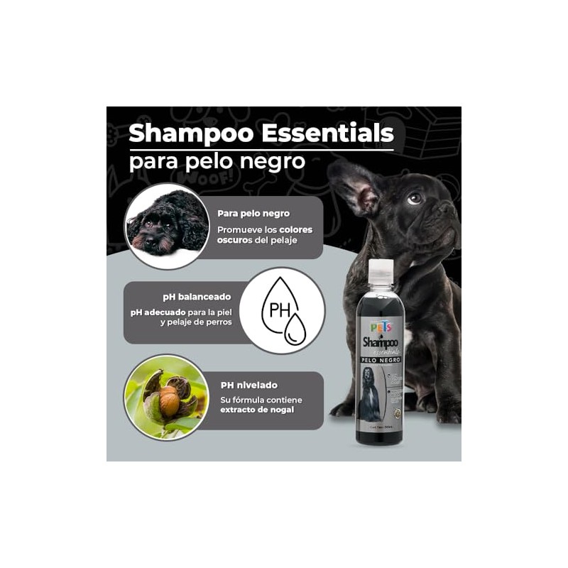 Fancy Pets Shampoo Essentials para Perros Pelo Negro con Extracto