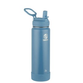 Takeya Actives Insulated Water Bottle w/Straw Lid, Bluestone, 24 Ounces