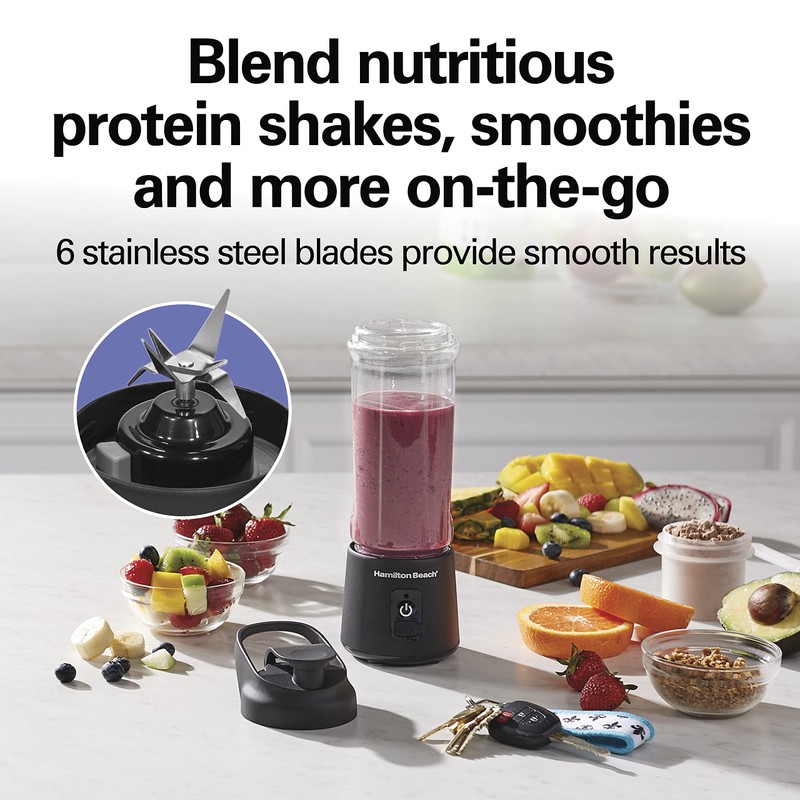 Hamilton Beach Mini Cordless Portable Personal Blender for Shakes and