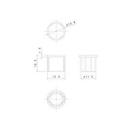 Technobaines BNCCK-W0-6 (BNC Jack) Caps for BNC Connectors (Translucent) 6 Pcs/Pack