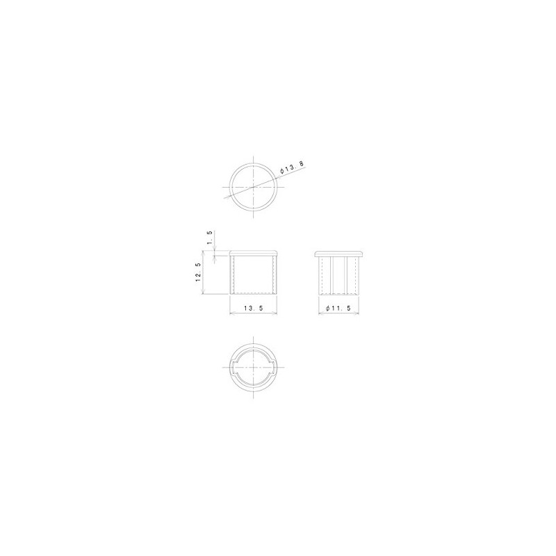 Technobaines BNCCK-W0-6 (BNC Jack) Caps for BNC Connectors (Translucent) 6