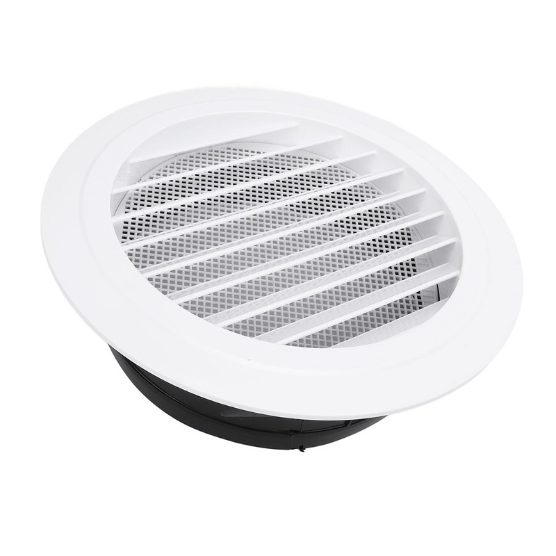 8 Inch Round Vent Cover, 200mm Weather Resistant ABS White