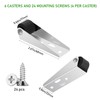0.9 Inch Low Profile Casters Wheels Set of 6, Small