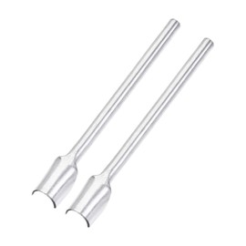 sourcing map Half-Round Shaped Leather Cutter Punch 10mm Strap End Punch Tool for Crafting Strap Belt Wallet and Bag 2pcs