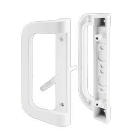 Prime-Line C 1177 Diecast Mortise Style Sliding Door Handle, 1-3/8 Inch Projection, White (1 set)