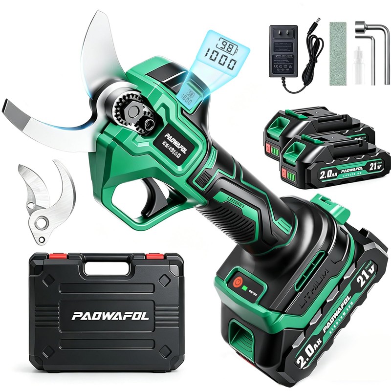 2.1“/54mm Electric Pruning Shears, Upgraded Cordless Electric Scissors, with Brushless