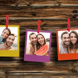 Relaxdays Mini Wooden Pegs, Set of 400, Celebrations, Hanging Photos, Decorating Gifts, Crafts, DIY, Decorative Clips, Red