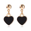 Liaght Weight Minimalism Red Love Heart Dangle Earrings Unique Elegant