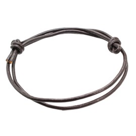 benerini Dark Brown Leather Cord Wristband Bracelet - 0006