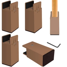 Athvcht Height Adjustment, Adjustable Height, Table Legs, Height 3.9 inches (10 cm), Raise the Height of Table, Bed, Kotatsu Set, Set of 4, Table Legs, Joints, Kotatsu, Table Stool, Height Adjustment,