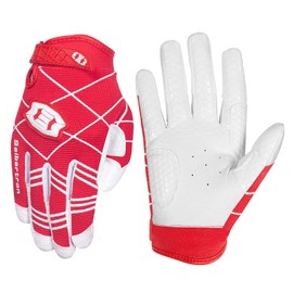 Seibertron B-A-R PRO 2.0 Signature Baseball/Softball Batting Gloves Super Grip Finger Fit for Youth (Red, L)