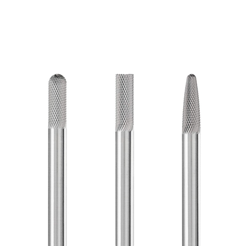 PFERD Carbide Burr Set, 3 Pieces, Micro Teeth, Shank 6