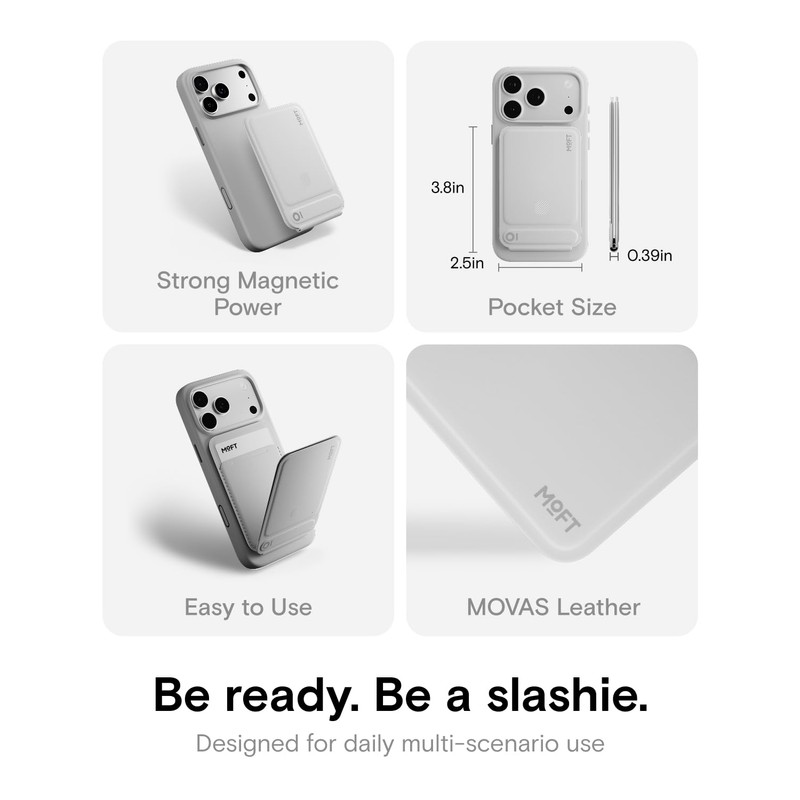 MOFT Trackable Tripod Wallet for Selfie,4-in-1 MagSafe Find My Phone