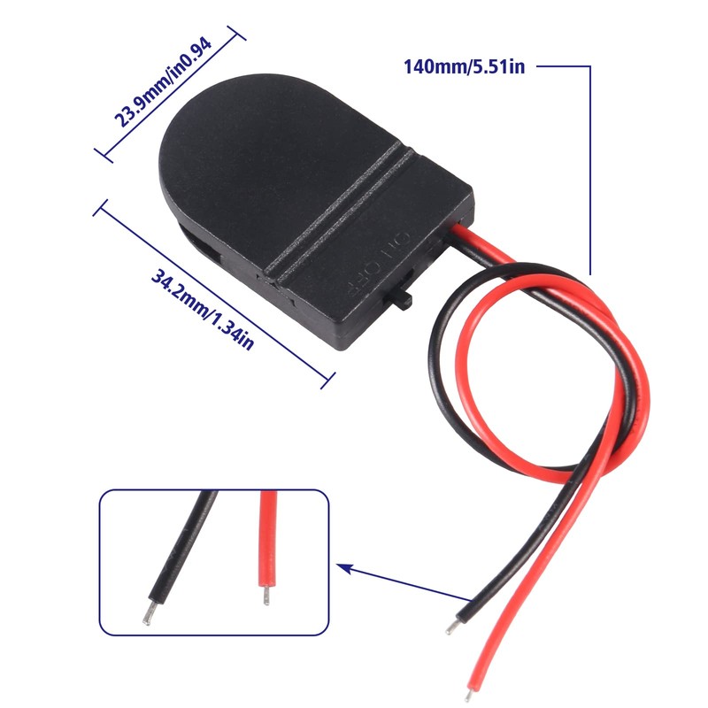 Aobao 15pcs cr2032 Battery Holder, CR2032 Battery Holder with Switch,