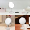 KEYPOWER Bling Rhinestone Makeup Vanity Mirror Round with Stand Double