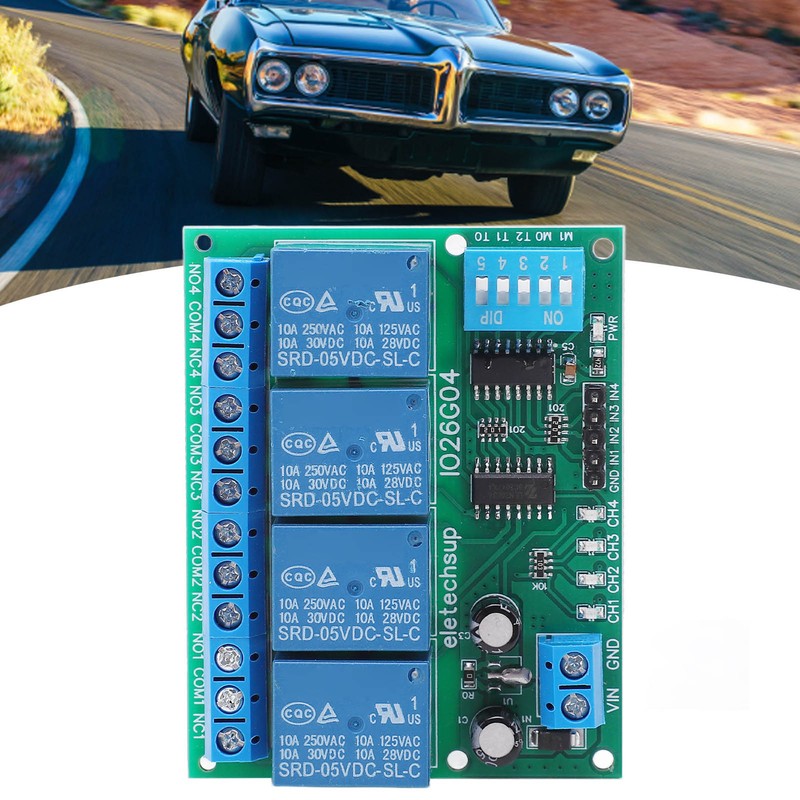 Relay Module DIP 4 Channel Control Board Switch Controller DC