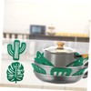 MAGICLULU 1set Cactus Felt Coaster Heat Insulated Cup Mat Multi