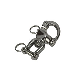 3-1/2" Jaw Swivel Snap Shackle 316 Stainless Steel for Sailboat Spinnaker Halyard