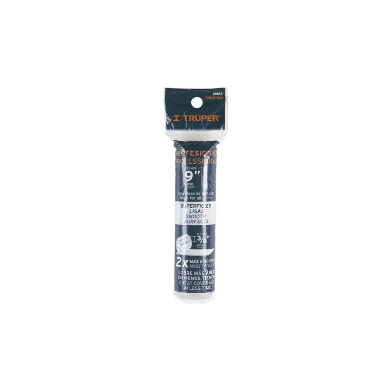 Truper R-ROPI-910, Felpa para rodillo 9" x 3/8" superficies lisas