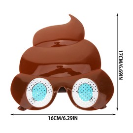 Funny Sunglasses, 1 Pcs Party Glasses Poop Shape, Novelty Party Glasses for Adults for Beach Parties Playful Design for Photo Props Creative Costumes